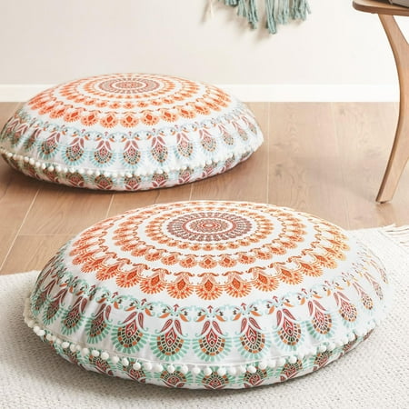 32 Inch Round Floor Pillow, Large Meditation Pouf Cushion , Memory Foam Stuffer Circle Throw Pillows - (Purple Orchid, 1 Count (Pack of 1))