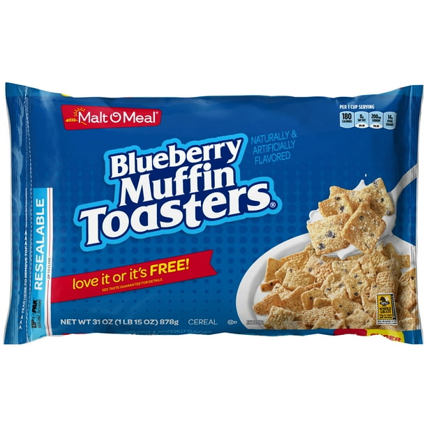 MaltOMeal Blueberry Muffin Toasters® Breakfast Cereal, Super Size Bulk Bagged Cereal, 31 Ounce