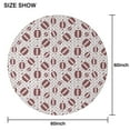 thumbnail image 6 of Brown Footballs with Stars Pattern Round Tablecloth 60"x60",Wrinkle Wipeable Table Cloth for Kitchen Dining Room Picnic Patio Party, 6 of 6