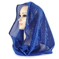 thumbnail image 3 of Yvsxxv Blue Sequin Head Wrap Bandana, Sparkly Fashion Hair Scarf, 16.54*17.72inch, 3 of 7
