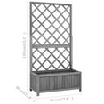 thumbnail image 2 of vidaXL Garden Trellis Planter Black 27.6"x11.8"x53.1" Solid Firwood, 2 of 7
