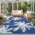 thumbnail image 3 of Navy Blue Palm Trees Rectangle Rug 3'x5' Summer Beach Tropical Farmhouse Washable Area Rugs for Living Room Bedroom Entryway Non Slip&nbsp; Entrance Door Mat Indoor Floor Carpet, 3 of 9