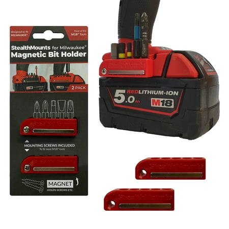 

StealthMounts RED Bit Holder for Milwaukee 18v