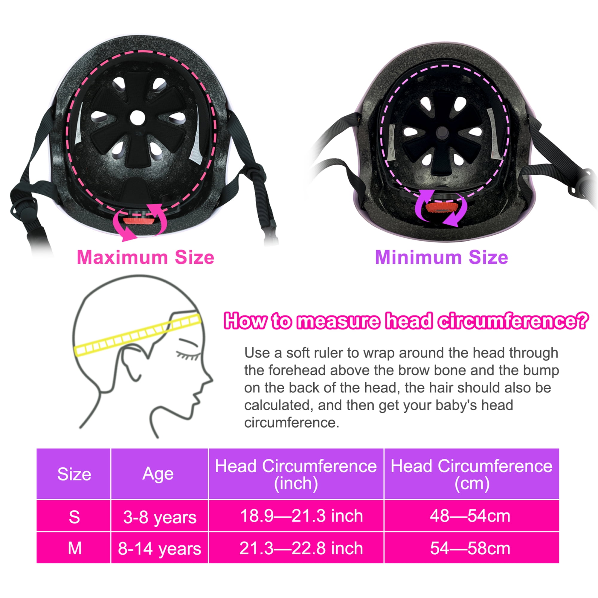 Youth Kids Bike Helmet for Boys Girls Teens & Children Ages 3-16