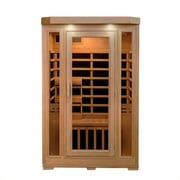 Bluewave Sonoma 2-Person Hemlock Infrared Sauna with 6 Carbon Heaters