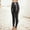Black, variant on Pants Leggings Stretch Waisted Womens High Leather Pleather Pants Zip Open Crotch Pants Corset Leather Pants Lacing Pants Wet Look Zip up Leggings Sparkly Flare Pants Leather Puffy Pants Synthetic