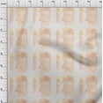 thumbnail image 3 of oneOone Viscose Chiffon Light Peach Fabric Texture Watercolor Craft Projects Decor Fabric Printed By The Yard 42 Inch Wide, 3 of 4
