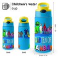 thumbnail image 2 of Kids Water Bottle with Straw - Garten of Banban 16.9 Oz Stainless Steel Travel Cup Vacuum Insulated Water Bottles for Boys Girls, 2 of 7