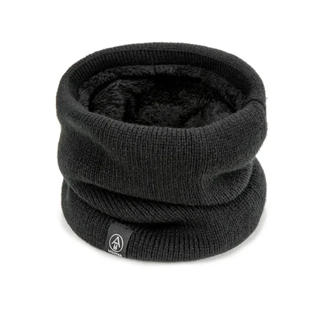 Bufanda de lana de felpa para hombres y mujeres, cubierta de cuello de punto de Color sólido, bufanda a prueba de frío al aire libre, pañuelo de ciclismo cálido, moda de invierno