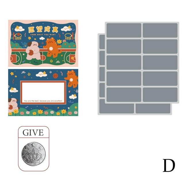 Creative Scratch Card Diy Lucky Scratch Lottery Student Reward Couple Homemade Interactive Lottery Scratch Card Coating Sticker