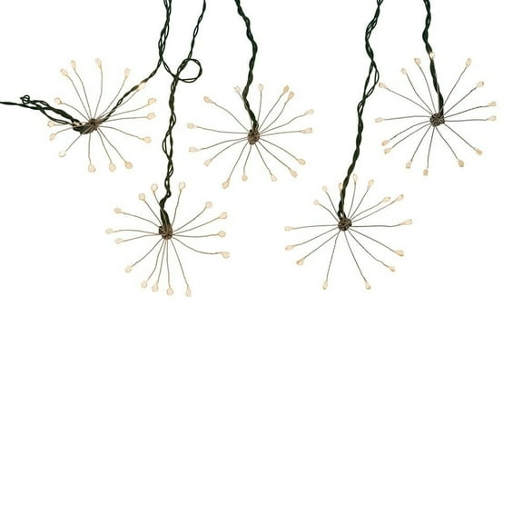 Kurt Adler AD1014CLW 75-Light Cluster Burst Classic Superbright LED Light Set with Wire, Green & White