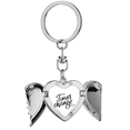 thumbnail image 1 of Times Change Quote Art Deco Fashion Heart Angel Wing Key Chain Holder, 1 of 3