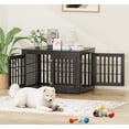 thumbnail image 5 of Snuowu 42" Heavy Duty Dog Crate Furniture for Small,Medium and Large Dogs,Rustic Wooden Dog Cage Kennel Indoor Furniture with Waterproof Top,Decorative Pet House Side End Table (Black), 5 of 7