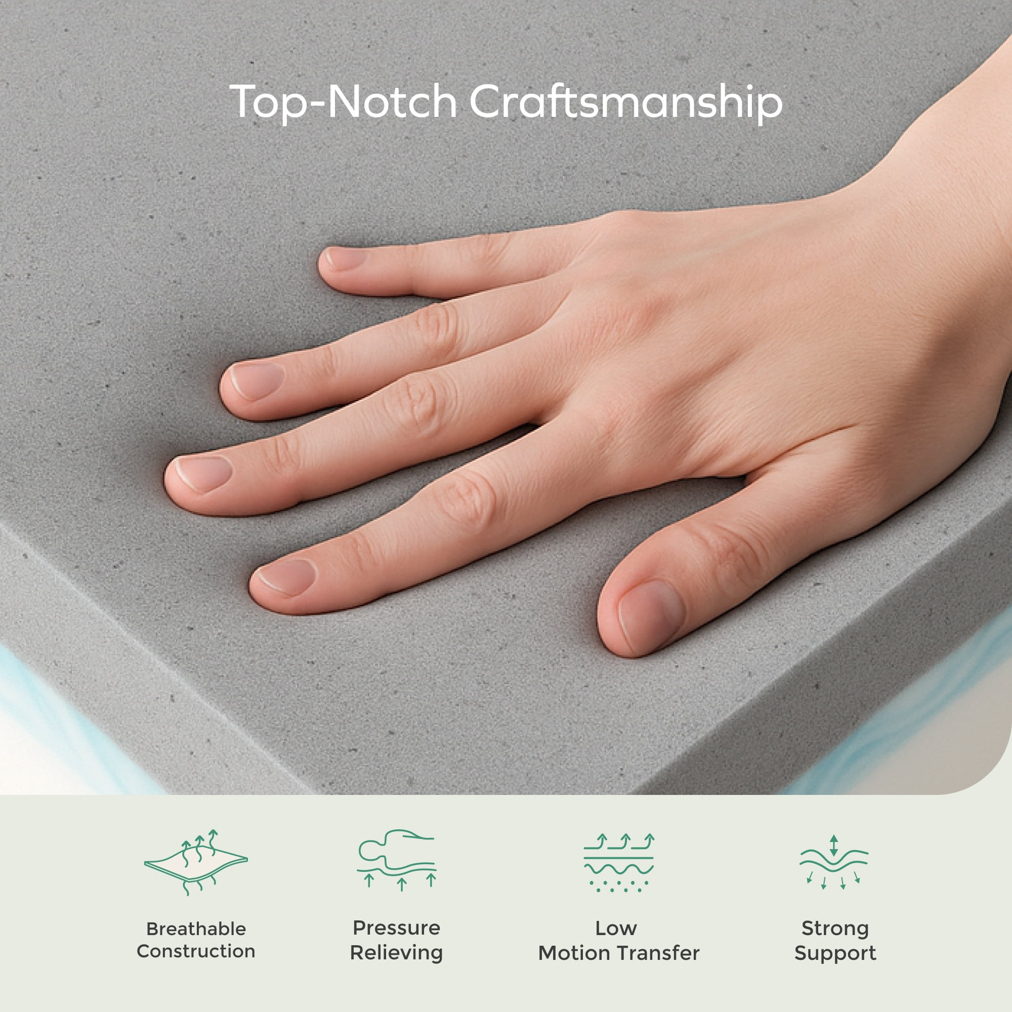 EGOHOME RV Mattress, 8 inch Short Queen Size Memory Foam Mattress, Camper Mattress in a Box, Medium Firm, 75" * 60" * 8"