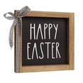 thumbnail image 7 of Happy Easter Sign, 6 Inch Wooden Black Easter Table Top Decorations for Home Indoor, Spring Wood Decorative Signage Plaque Tabletop Wall Art Tiered Tray Mantel Shelf Office Desk Rustic Decor, 7 of 7