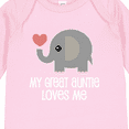 thumbnail image 4 of Inktastic Great Auntie Loves Me Elephant Boys or Girls Long Sleeve Baby Bodysuit, 4 of 5
