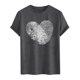 thumbnail image 3 of Tops para hombre, blusas y camisas de cuello redondo y manga corta para hombre. Camiseta/camisa informal de cuello redondo y manga corta con estampado de corazones para hombre. Tops de poliéster para, 3 of 4