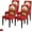 Christmassan11978, variant on Thanksgiving Dining Chair Slipcover, Autumn Orange Pumpkin Maple Leaves Rustic Old Wooden Brown Stretch Covers Removable Parsons Protector for Kitchen Room Party, Set of 4