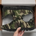 thumbnail image 3 of Customuart Camouflage Shoes for Men Running Shoes Green Sneakers Size 5, 3 of 5