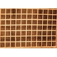 thumbnail image 1 of Ahgly Company Indoor Rectangle Checkered Orange Modern Area Rugs, 5' x 7', 1 of 4