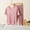 Pink, variant on BONIXOOM Pajamas For Women Christmas Pajamas Sleepwear Tie Short Sleeve Sleepwear Sets Solid Black L