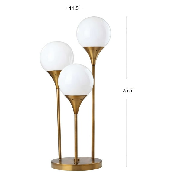 Safavieh Marzio 3-Light Antique Globe Table Lamp, Brass Gold
