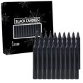 thumbnail image 1 of 20 velas negras, rituales mágicos, pequeñas mini velas de carillón de hechizos, para altares paganos y de brujería, 4 pulgadas x 1/2 pulgadas de diámetro, 1,5 horas de tiempo de combustión, 1 of 1