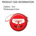 thumbnail image 2 of Mini monedero de 6 piezas, monedero de Navidad con cremallera, mini bolsas para llaves de dinero, bolsa de base de datos, cartera de Papá Noel para Navidad y Halloween, decoraciones navideñas,, 2 of 5