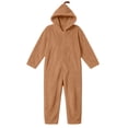 thumbnail image 4 of Xinsrenus Women's Cute Fleece Hooded Jumpsuit Loose Long Sleeve Warm Loungewear Fall Winter Casual Sleepwear, 4 of 7