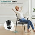 thumbnail image 6 of JONPONY Mesh Back Stacking Chairs with Armrests, Ergonomic Upholstered Fabric and Sturdy Metal Frame, Ideal for Office, Reception, Gray, 1 pack, 6 of 9