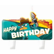 phineas and ferb 'agent p' cake candle set (4ct)