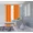 Orange, variant on Gorgeous Home Linen Noa Extra Long Faux Silk Blackout Curtain Set, 70" x 108", 2-Pack Orange