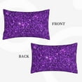 thumbnail image 4 of Haiem Pillowcase for Hair and Skin Queen - Purple Glitter Printed Soft Pillowcase with Envelope Closure-16"x24", 4 of 9