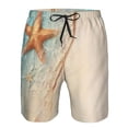 thumbnail image 3 of Pofeuu Starfish On The Sand Beach Prin Men's Swim Trunks Quick Dry Bathing Suit Swimming Board Shorts Mesh Lining Beach Swimwear-XX-Large, 3 of 6