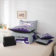 thumbnail image 6 of Homewish Ball Sports Player Twin Bedding Sets 7-Piece, Grey Purple Cartoon Baseball Bedding Comforter Set, Teens Kids Boys Girls Reversible Sheet Sets, Breathable Home Decor, 6 of 8
