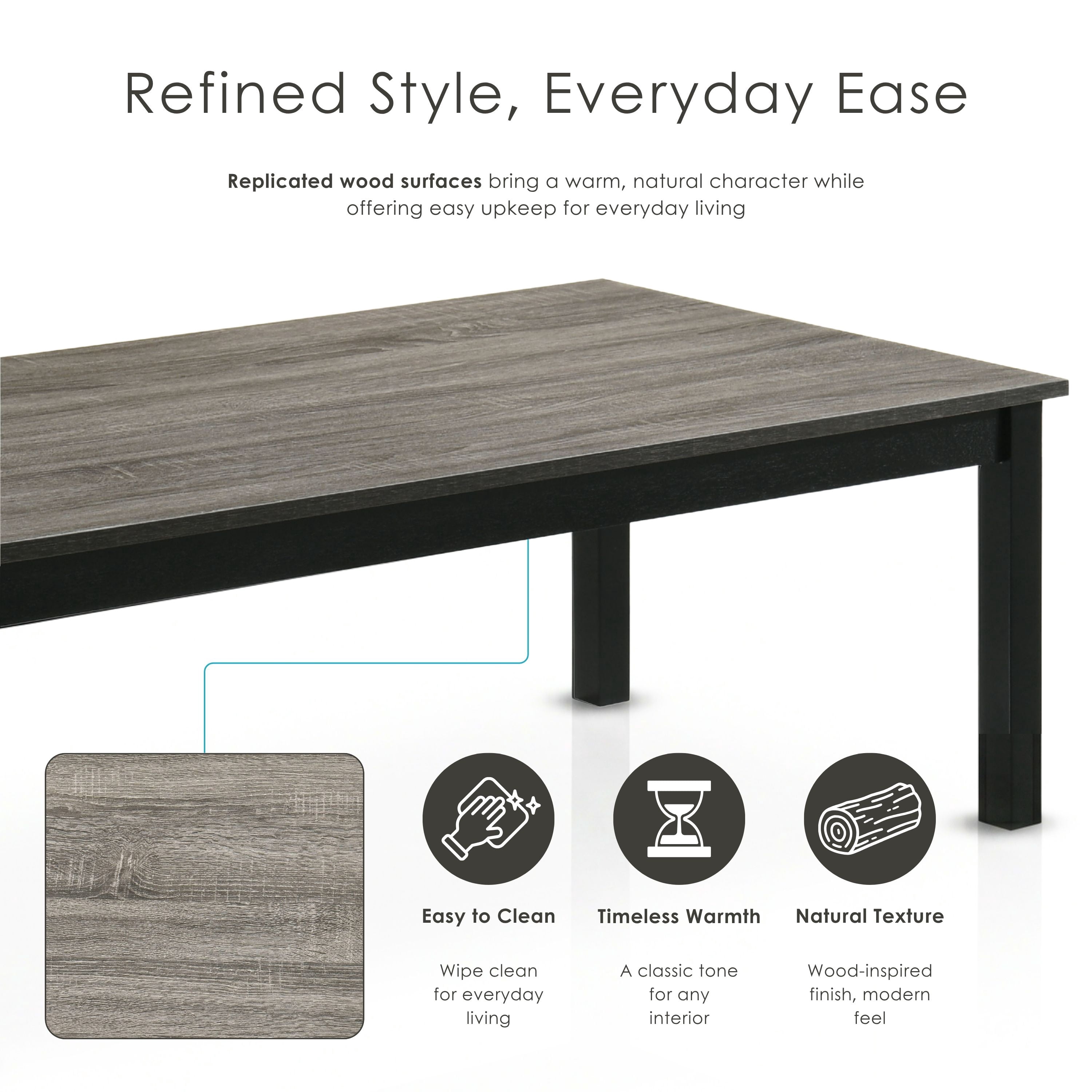 Furniture of America Versi Modern 3-Piece Coffee Table Set, Gray