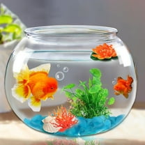 ibasenice Small Fish Bowls Clear Design Plastic Family Home Decoration 1Pcs