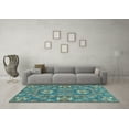 thumbnail image 3 of Ahgly Company Indoor Round Abstract Light Blue Modern Area Rugs, 8' Round, 3 of 4