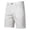 #White, variant on DPTALR Men's Solid Color Pleated Elastic Waist Straight Leg Casual Shorts,Beige,32