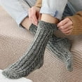 thumbnail image 4 of YooGuoGuo Pack of 5 Womens Wool Socks Winter Warm Thick Knit Soft Vintage Casual Crew Boot Socks Gifts, 4 of 6