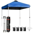 thumbnail image 3 of Spaco 6.6&nbsp; x 6.6 Feet Outdoor Pop Up Camping Canopy Tent with Roller Bag-Blue, Party Tent for Outside Party Waterproof Tent BBQ Shelter, 3 of 9