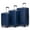 DARK BLUE, variant on Luggage Sets Hardside 3 Piece, Hardshell Suitcase with Lightweight Durable Spinner Wheels,Black