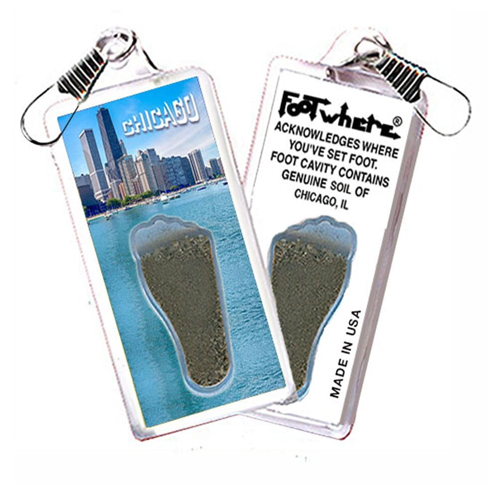 Chicago FootWhere® Souvenir Lanyards.(CHI300 - Assorted) 6 Piece Set.