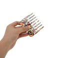 thumbnail image 3 of Unique Bargains 1 Pc Portable Marble Wide Tooth Comb Colorful Acetate Sheet, 3 of 5