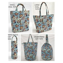 Christmas Snowman Reusable Fabric Gift Bags and/or Tote Bags (Large Oval Tote)