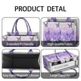 thumbnail image 4 of Large Capacity Tote Bag,urple Butterfly Flower Pattern Handbag Fashion Luxury Tote Bag,15.7"x13"x 5.1" Inches,Laptop Compatible, 4 of 6