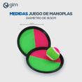 thumbnail image 5 of GIM SPORTS | Juego de Manoplas Autoadhesivas con Pelota - Diversión y Ejercicio en Familia y Amigos - Juego para Lanzar y Atrapar - 2 Personas - Ideal para Todas las Edades Gim Sports Zlf9625, 5 of 5