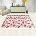 thumbnail image 2 of Dreamtimes Watercolor Lady Bug Non-Slip Area Rug 72"x48", Red Hearts Valentines Soft Non Slip Washable Floor Mats for Indoor Front Porch,Living Room, Bedroom,Kitchen, 2 of 5