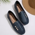 thumbnail image 5 of Women's Orthopedic Leather Loafers Slip On Flats Casual Comfort Walking Shoes Barefoot Feel Slip On Shoes Women Comfort Shoes for Women Anti-Slip Rubber Sole Orthopedic Shoes for Women Wide Width 43, 5 of 9