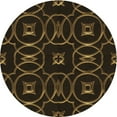 thumbnail image 1 of Ahgly Company Indoor Round Patterned Red Dirt Brown Area Rugs, 8' Round, 1 of 1
